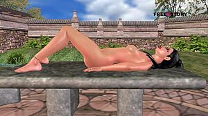 Why is the cute Indian girl masturbating with a carrot in this 3D cartoon porn?