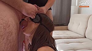 wife asks, want to see me swallow cum in this threesome?