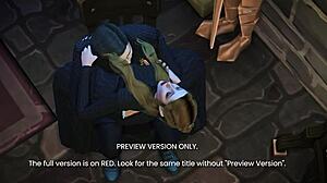 The lady's secret revealed in naughty 3d hentai game 😏