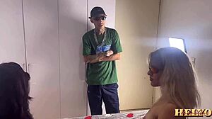 I caught her fucking another girl and joined in