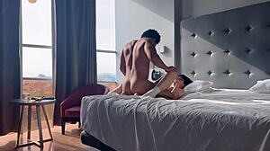 i can't get enough of banging this hot university newbie in a luxury hotel!