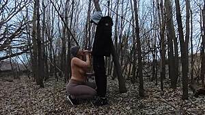 Sucking His Big Cock In Public Park Boldly