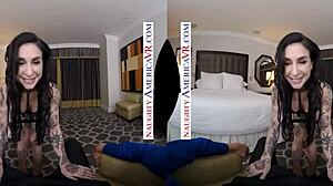 Joanna angel from naughty america gives blowjob and titty fuck in pov with heels