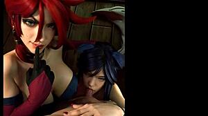 i love miss fortune and ahri in uncensored hentai cosplay