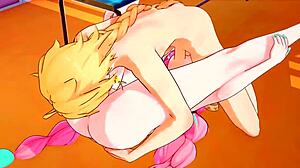 Varesa sneaks secret sex in locker room with Genshin Impact hentai 3D action.