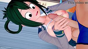 froppy in school uniform visits nurse for surprising handjob in adult parody