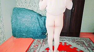 Sissy crossdresser rocks big ass in party mini dress