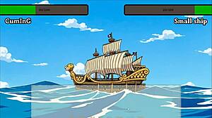 nami is stripping in this hentai game!