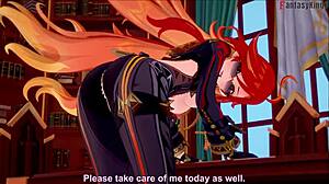 Damn! Mavuika's hot sucking and fucking in Jean's office POV fantasy!