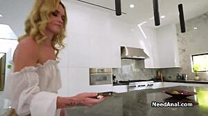 Blonde Throats Before Eating Her Hairy Ass With Deepthroat And Rimjob