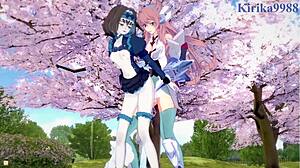 garie and maria intense futanari sex 😍