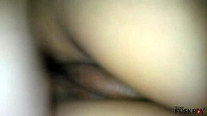 Brunette screams during close-up anal creampie for boss only.