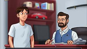 Summertime saga episode 74 with brunette character