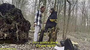 Busty Girl Gets Rough Fucked Deep in Forest