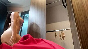 hidden camera catches hot stepsister in leggings