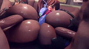 i'm dva vs kiriko in doggystyle action