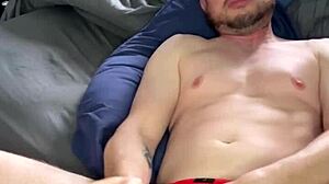 this sexy guy in panties takes a huge load from a big cock