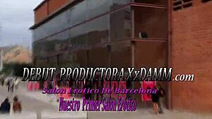 Wanna see a wild public trio at Barcelona's erotic salon?