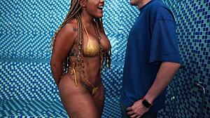 Carla Morelli and Pipeboy1 in Wild Interracial Milf Sauna Sex!