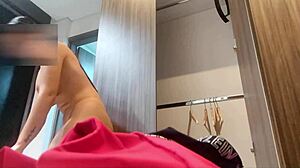 hidden camera catches hot stepsister in leggings