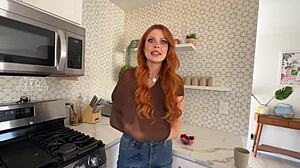 My beautiful roommate couldn't resist my cock any longer in the dorm