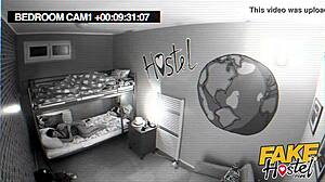 Cute Teen In Pigtails Gets Hard Fuck From Older Hostel Owner In Dorm