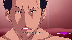 My crush gets banged by the group in rough hentai domination