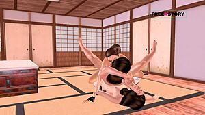 want to see three girls in 3d lesbian sex with double penetration?