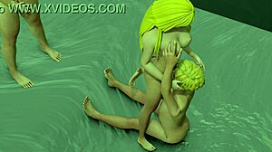 lulu entertains her family naughtily