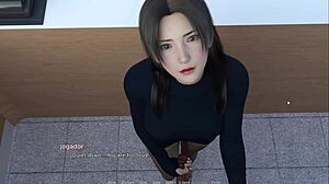 Getting a handjob behind the counter