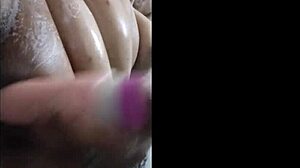 Brazilian latina uses dildo in the shower! Intense toy play in usa amateurs