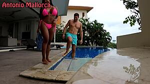 big tits thai bombshell got picked up on the public beach