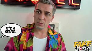 Cute Teen In Pigtails Gets Hard Fuck From Older Hostel Owner In Dorm