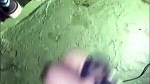 Crossdresser hooks up with small 18+ woman in wild nature setting for curvy action