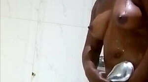 Fine-ass girlfriend shows off her sexy body under the hotel shower.