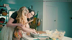 Charlie Forde Teases and Licks Chasey's Pussy in Kitchen Full Video