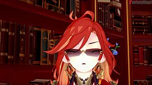 Damn! Mavuika's hot sucking and fucking in Jean's office POV fantasy!