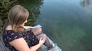 Spontaner Outdoor-Quickie Am See Wurde Ich Erkannt