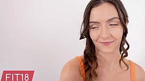 Fit18 - Serena Hill POV Casting with Cute Teen 18+ Pigtails Creampie