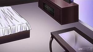 step mom allows daughter to grope her hairy tits in hentai