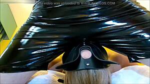 Blonde Amateur Gags on Master's Cock During Throat Fuck