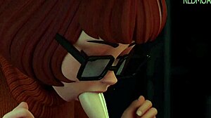 Velma from Scooby-Doo in this 3D cartoon hentai by Redmoa, anime style adventure