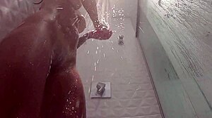 I enjoyed my sister-in-law's company in the shower