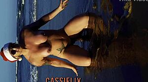 Blonde Mama Noel Gives Ass Gift On Christmas