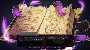 Half succubus faps to milf redhead futa cock