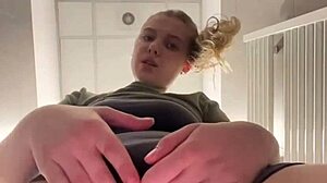 BBW teen gets extreme pussy fingering and anal plug in public