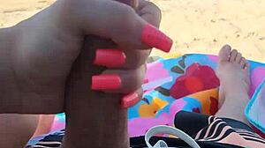 Watch me get him off right on a public beach, so wild! 🌊