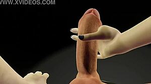 Android 18 tests animation with pussy play using toys and dildo.