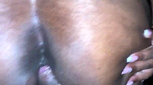 Hidden real sex between step-siblings: brunette with big tits and ass in missionary and doggystyle POV.