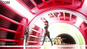 GIANTESS GIANT WOMAN GROWTH 3D MODEL ANIMATION with big tits and ass